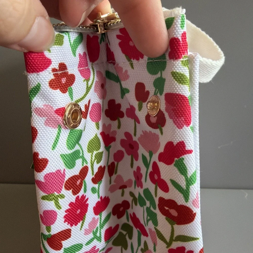 Kate Spade Floral Insulated Lunch Bag- Pink/Red Green New with Tags